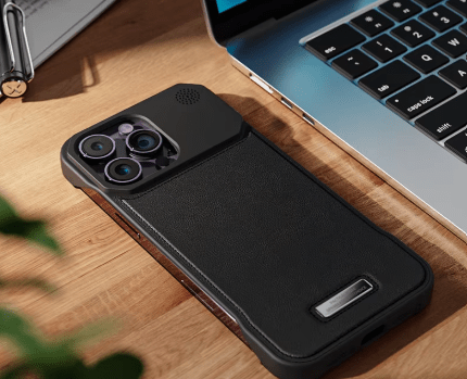 Leather Aromatherapy Cell Iphone Case - كفر ايفون جلد فاخر مع حامل