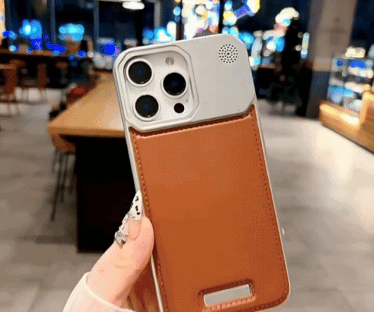 Leather Aromatherapy Cell Iphone Case - كفر ايفون جلد فاخر مع حامل