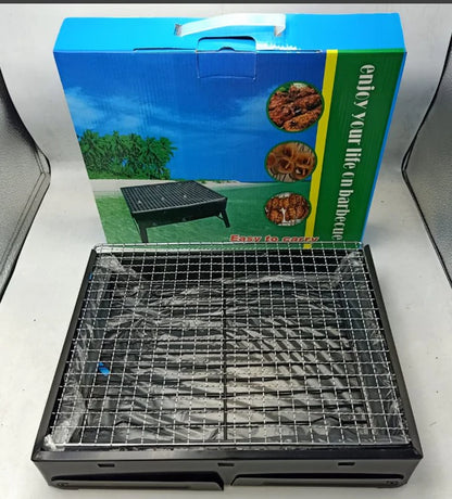 Portable Folding BBQ Grill | Stainless Steel Barbecue Grill for Outdoor, Camping, Picnic – Compact & Easy to Carry (3–5 People) | شواء محمول للتخييم والرحلات