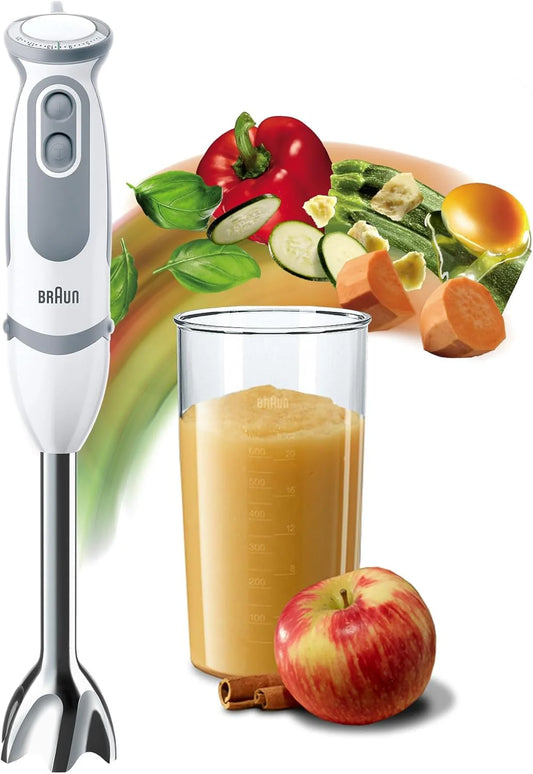 Braun Hand Blender – Powerful 2-in-1 & Multi-Speed Stick Blenders for Soups, Smoothies & Chopping | خلاط يدوي براون كهربائي