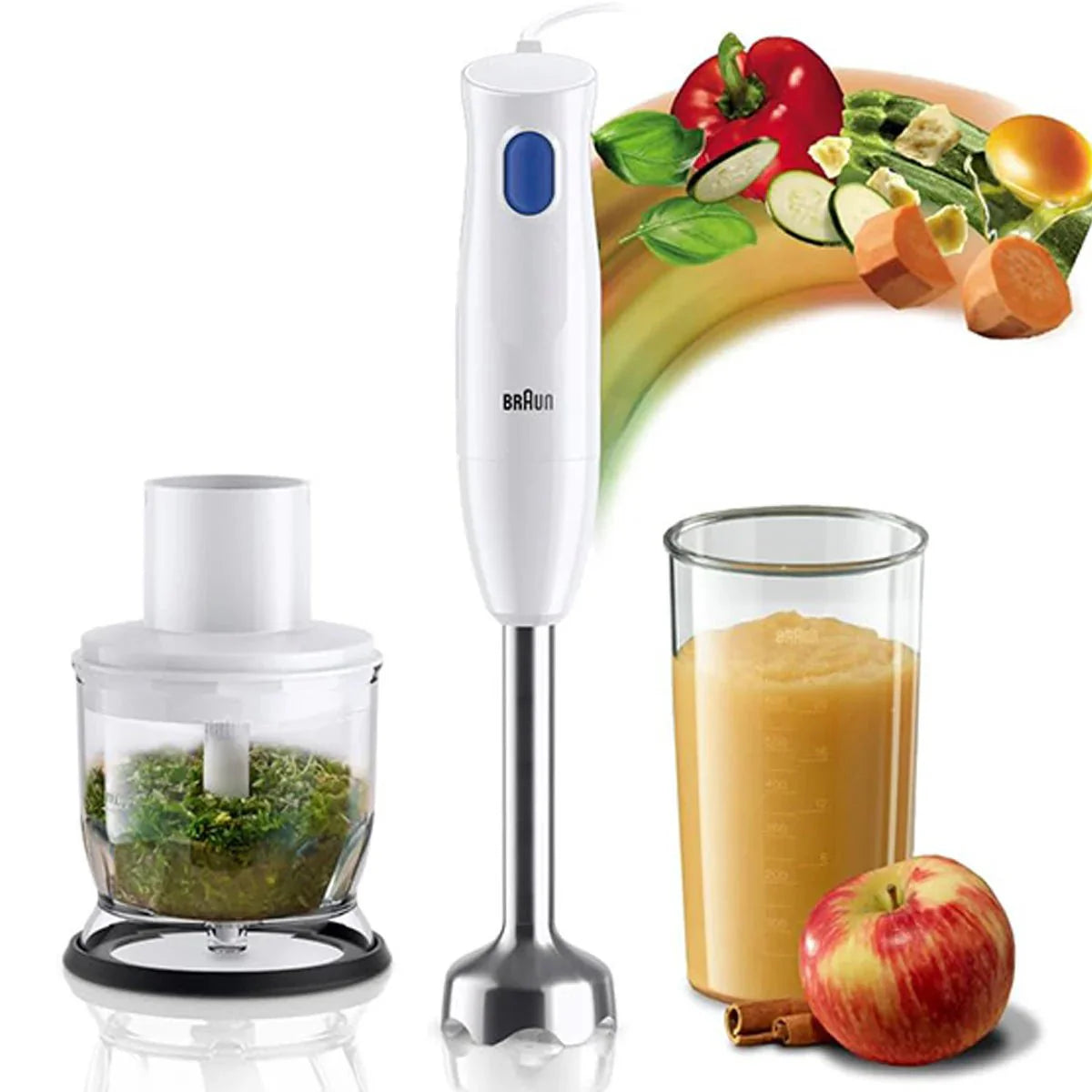 Braun Hand Blender – Powerful 2-in-1 & Multi-Speed Stick Blenders for Soups, Smoothies & Chopping | خلاط يدوي براون كهربائي