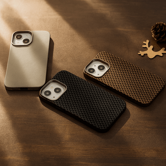 Carbon Weave & Houndstooth Pattern Iphone Case