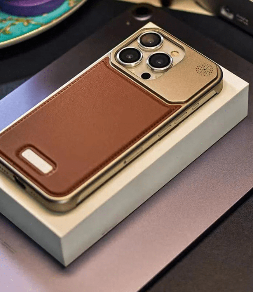 Leather Aromatherapy Cell Iphone Case - كفر ايفون جلد فاخر مع حامل